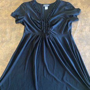 BLACK CUPCAKE RUFFLE TOP DRESS